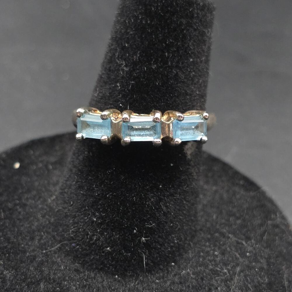 Sterling Silver Blue Spinel Ring 925โ HAN Thailand Blue Gemstone